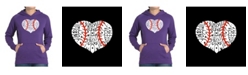LA Pop Art Women's Word Art Hooded Sweatshirt -Baseball Mom